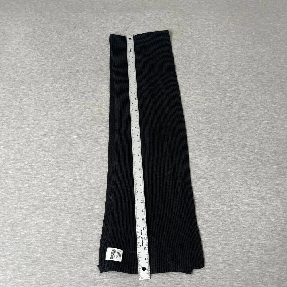 Victoria’s Secret PINK Black Ribbed Knit Scarf
